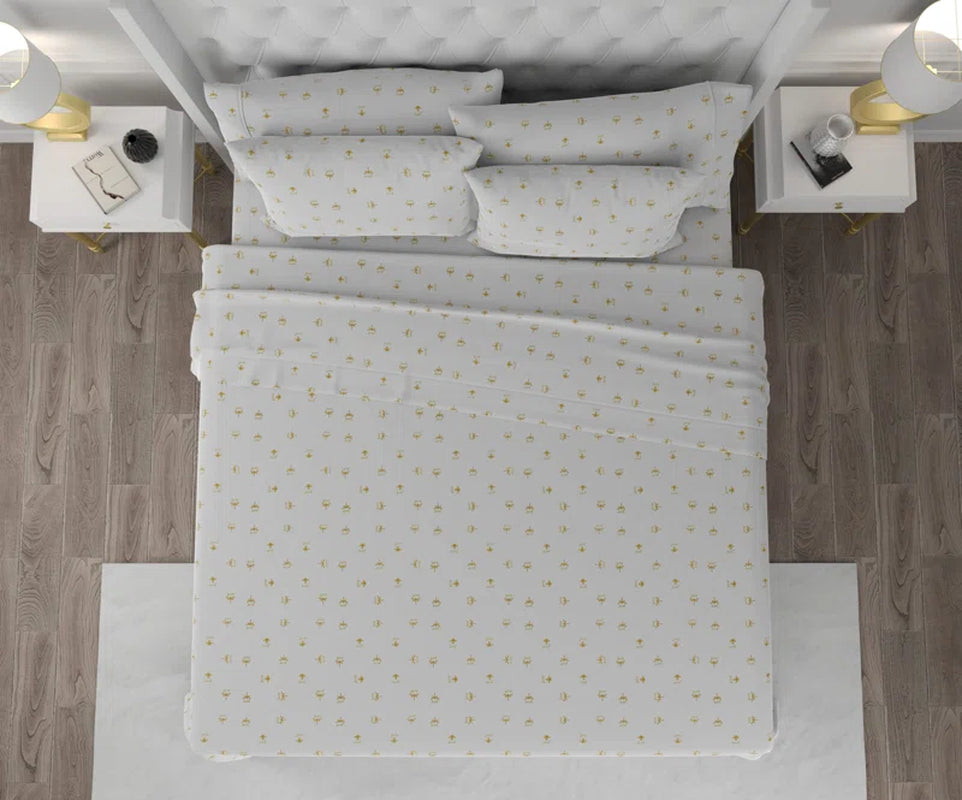 Juicy Couture Bee Design Soft Microfiber Sheet Set