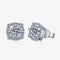 1 Carat Moissanite Geometric Stud Earrings