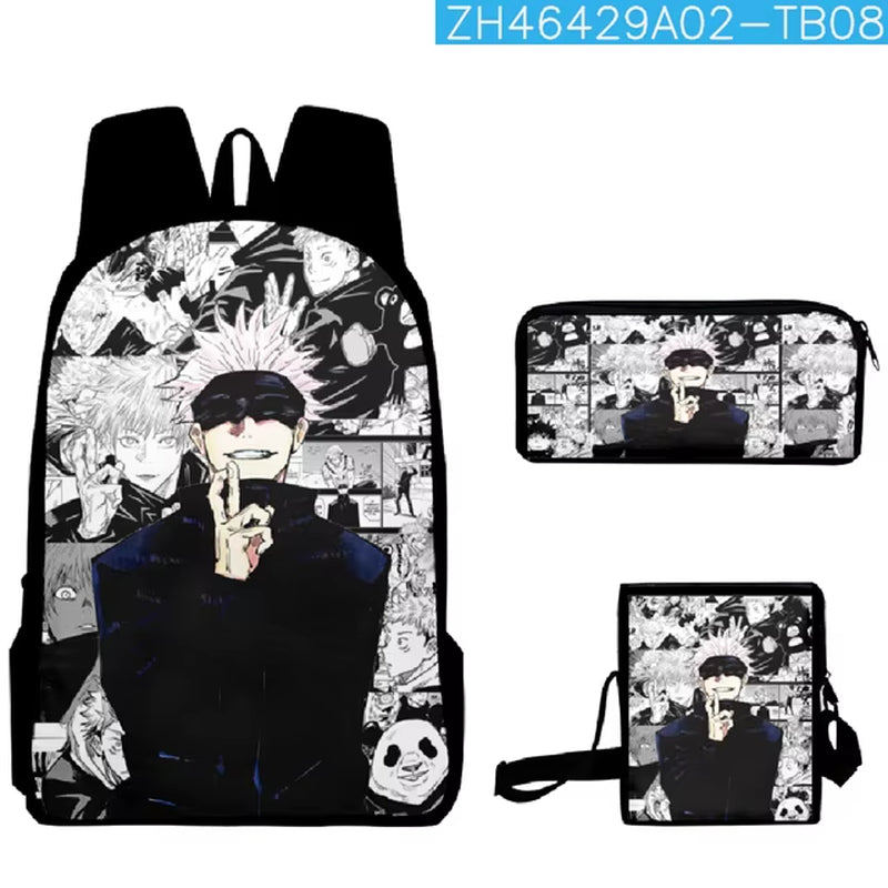 3Pcs/Set Tractor Pattern Backpack 3D Print School Bag Sets for Teenager Boys Girls Cartoon Kids Schoolbag Children Mochilas