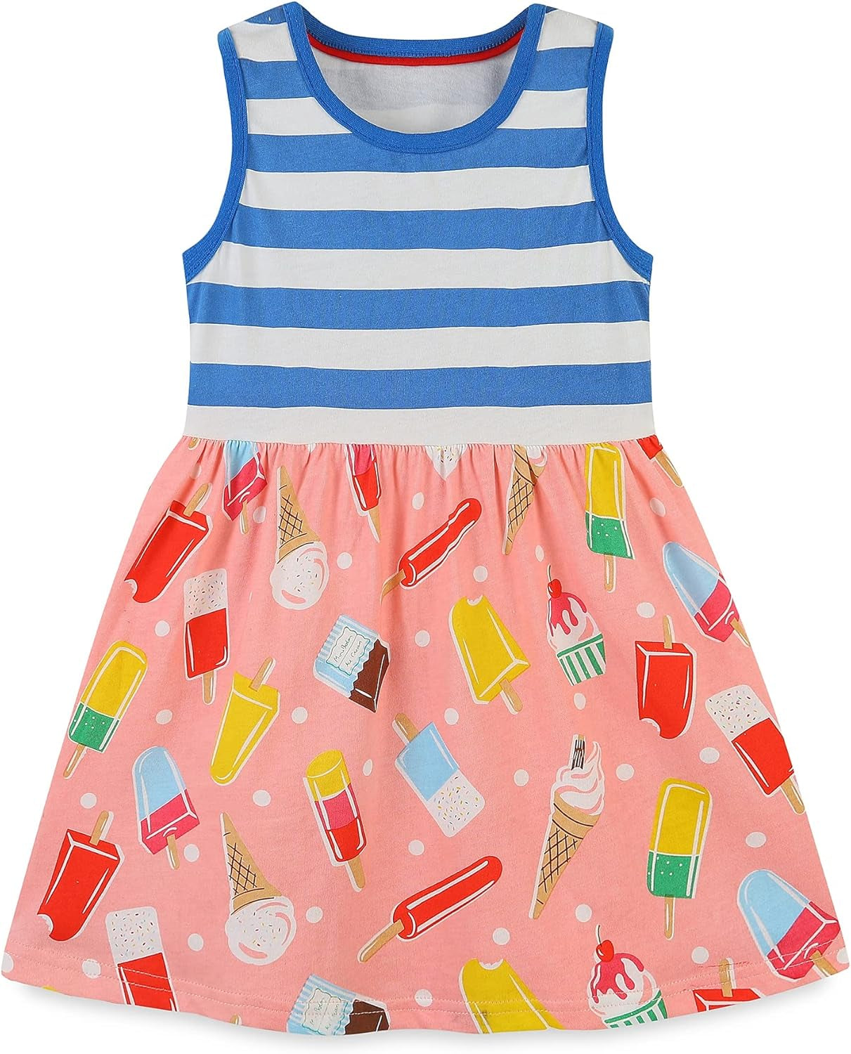 Toddler Girls Clothes Cotton Short Sleeve Casual Girls Dresses for Kids 2-7 Years