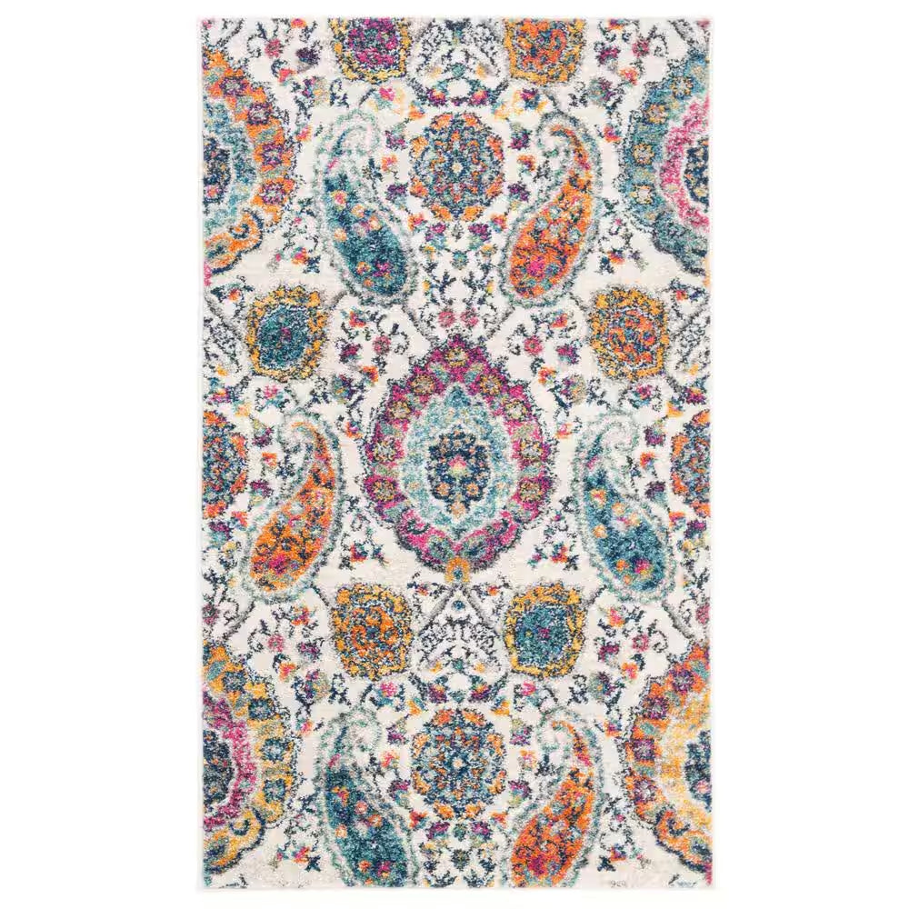 Madison Cream/Light Gray 7 Ft. X 9 Ft. Border Area Rug