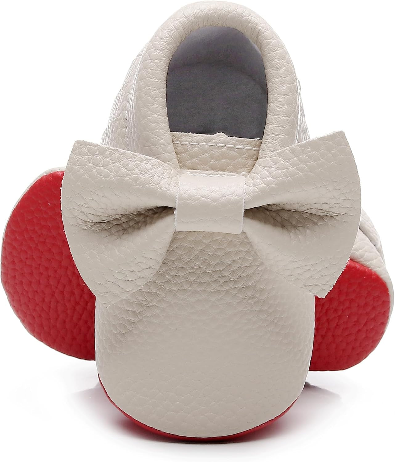 Double Bow Fringe Baby Moccasins - Soft Sole Baby Shoes Girls Toddler Crib Flats