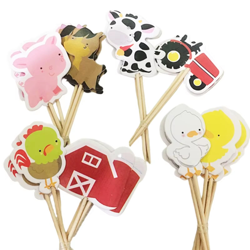 Farm Cow Theme Birthday Party Animal Party Cow Decoration Disposable Cups Plates Flags Tablecloth Baby Shower Balloon Decoration