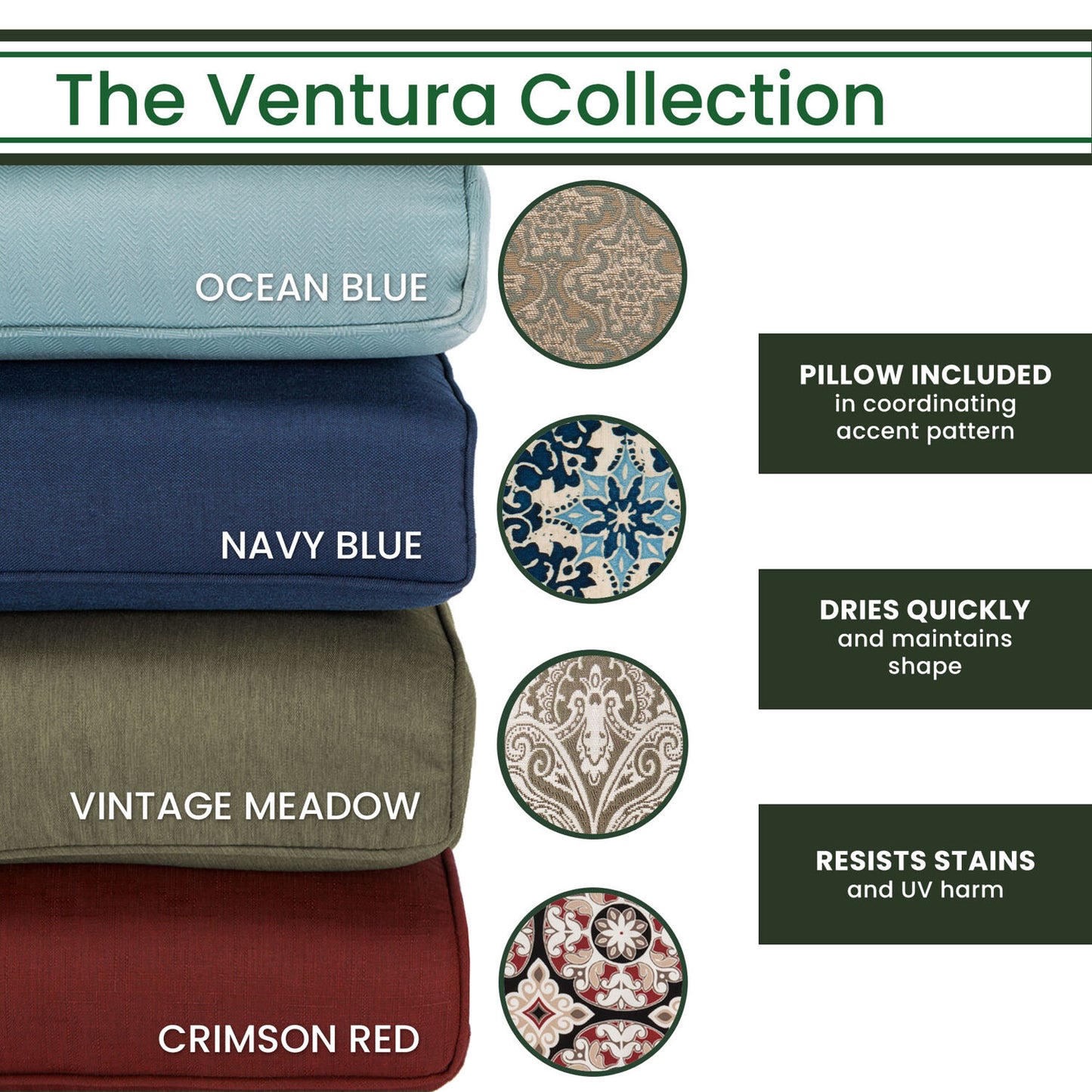 Ventura Steel Outdoor Patio Woven Luxury Recliner with Brown Wicker, Ocean Blue Cushions and Pillow, VENTURAREC-BLU