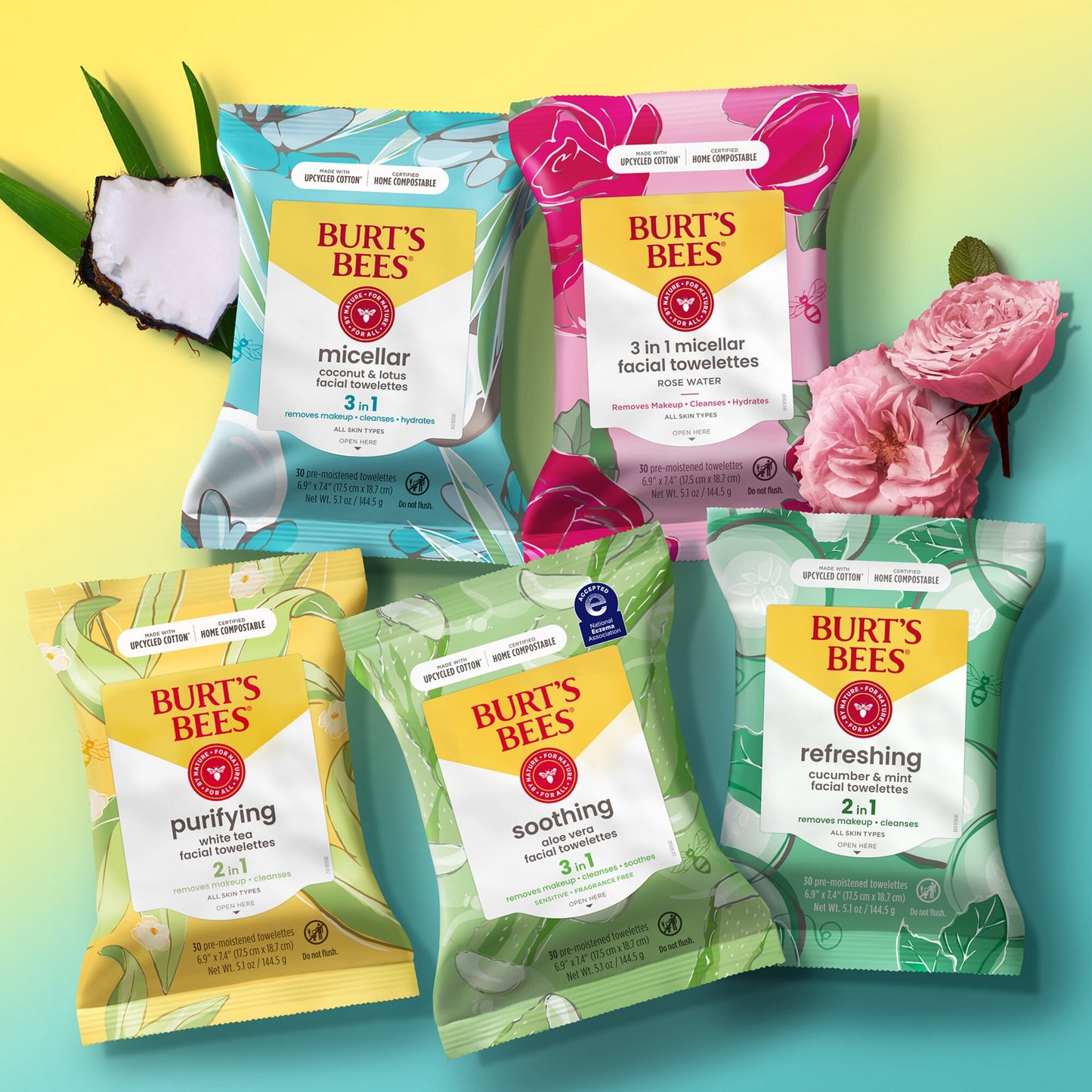 Soothing Facial Towelettes with Aloe Vera, 30 Ct. Package