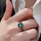 925 Sterling Silver Paraiba Blue Zircon 4-Prong Ring