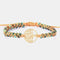 Handmade Tree Shape Beaded Copper Bracelet