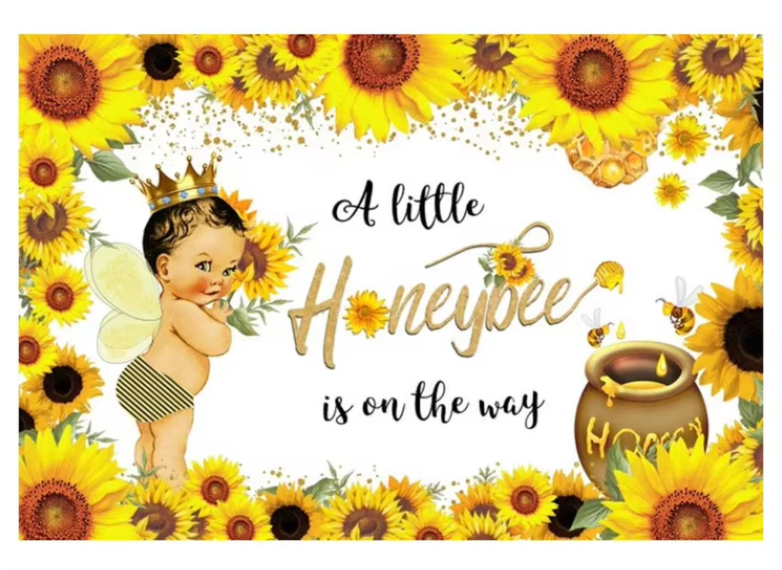 Maya the Bee Photography Background Sunflowers Baby Bee Day Newborn Backdrops Photo Studio Birthday Party Backdrops Custom