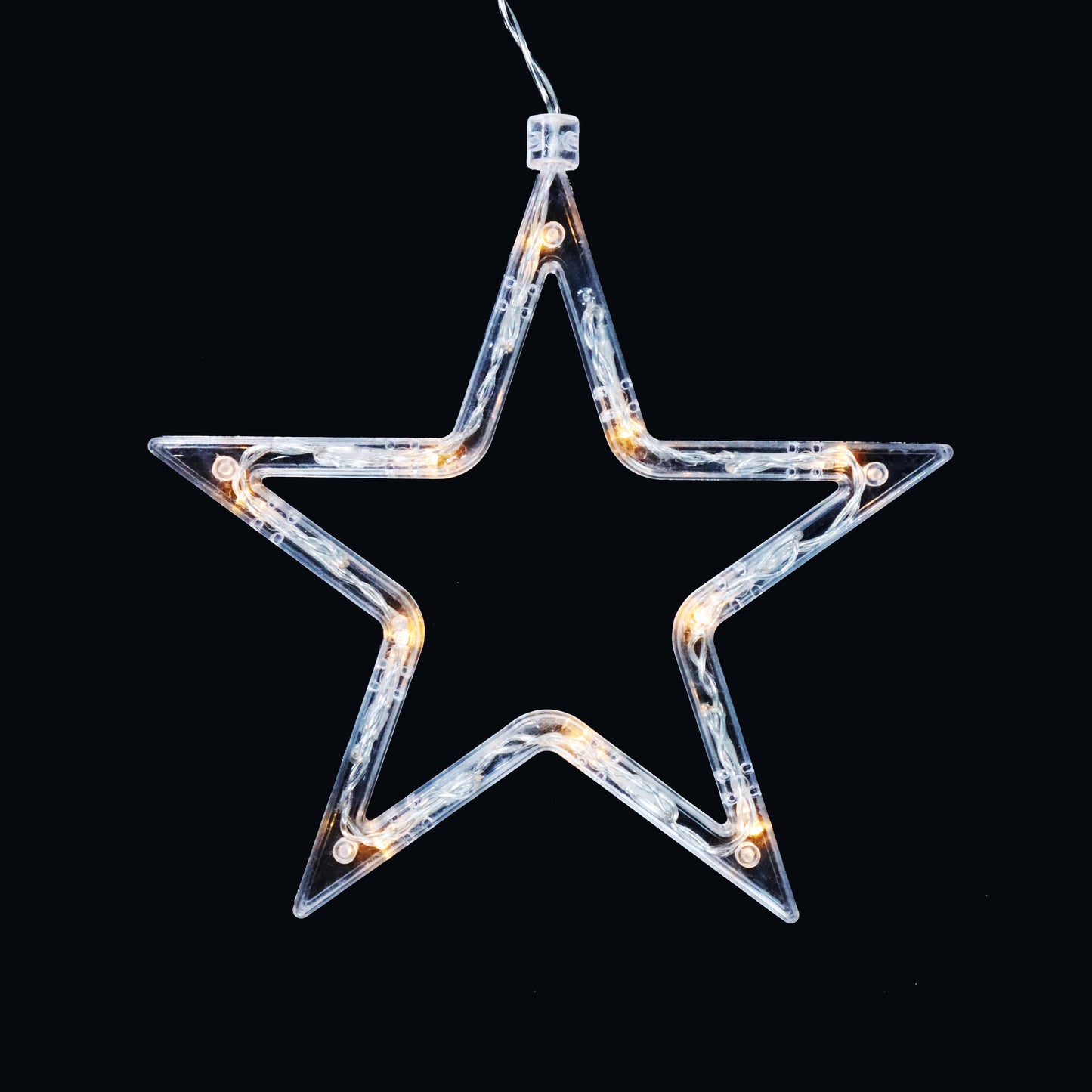 144-Count Indoor Battery Operated Warm White LED Curtain Lights with Stars and Moons
