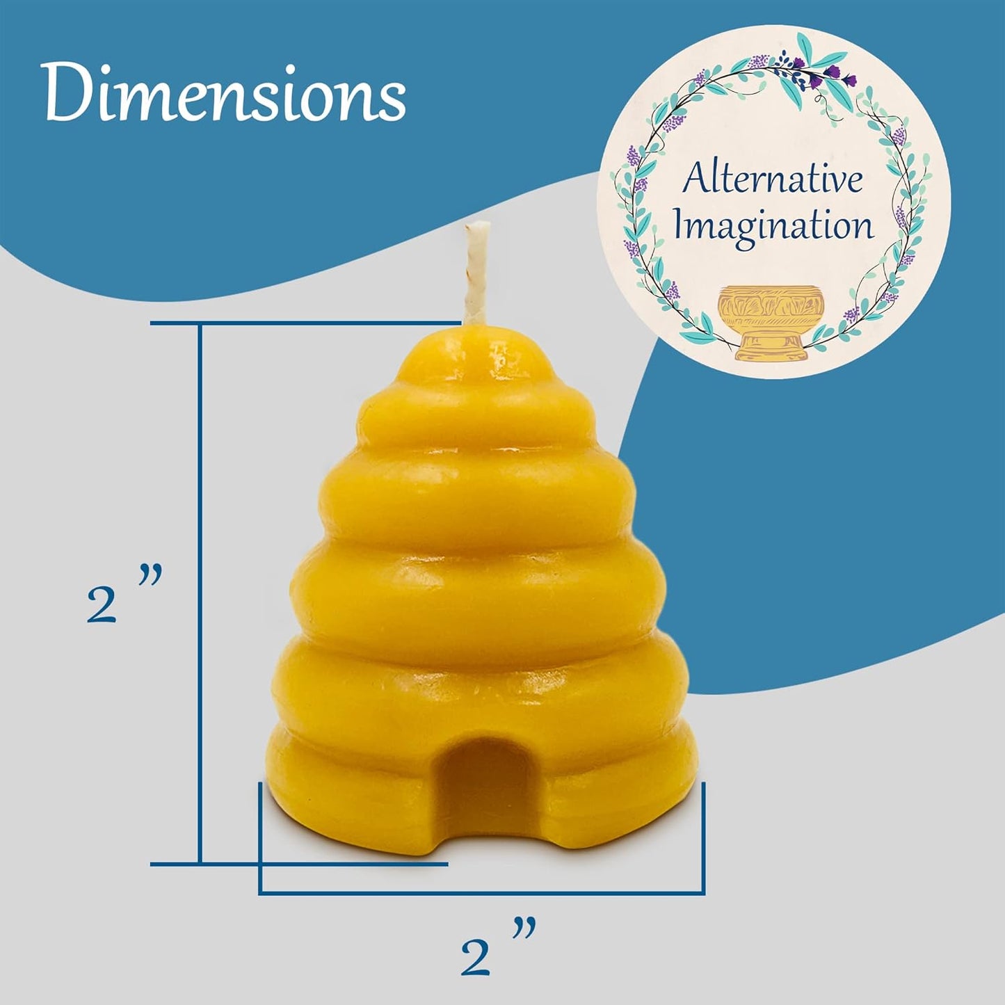 Hand Poured, 100% Pure Beeswax, Natural Beehive Candle Votives. Package of 12.