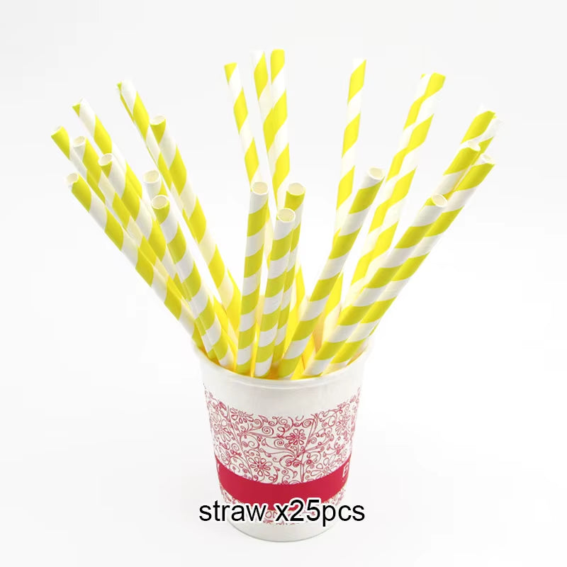 Bumble Bee Theme Party DIY Supplies Kids Birthday Party Decoration Latex Balloon Garland Disposable Tableware Set Baby Shower Su