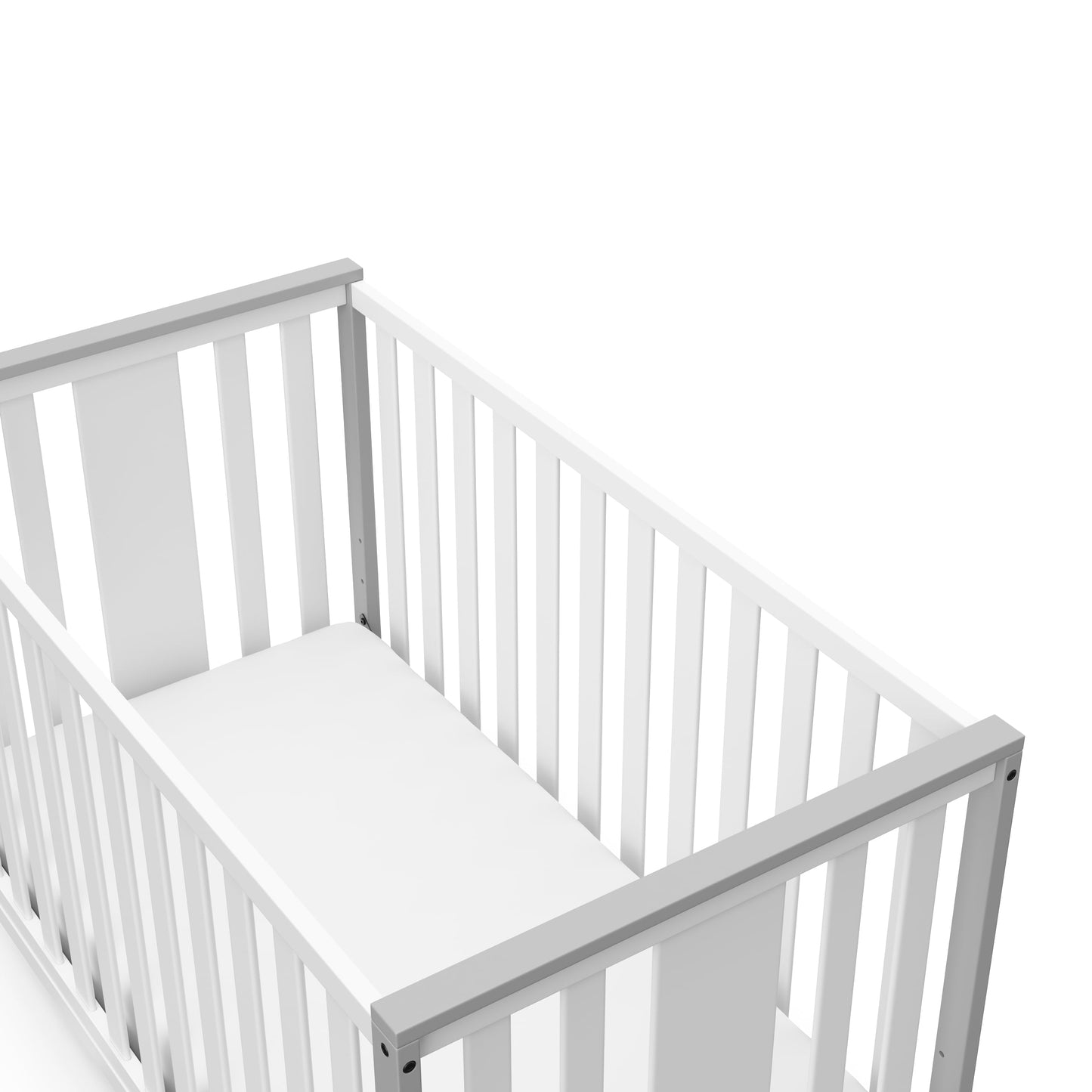 Modern Pacific 4-In-1 Convertible Baby Crib, Pebble Gray