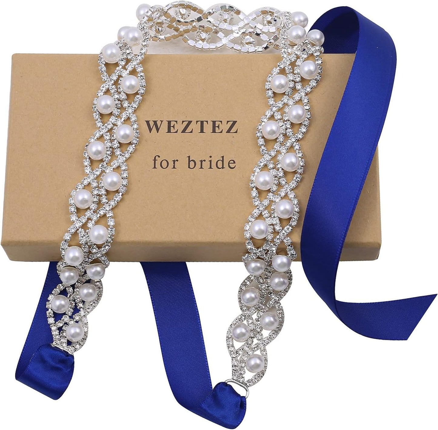 Crystal Wedding Belt Pearls Bridal Belt Handmade Rhinestone Wedding Dress Belt for Bride Bridesmaid Gowns