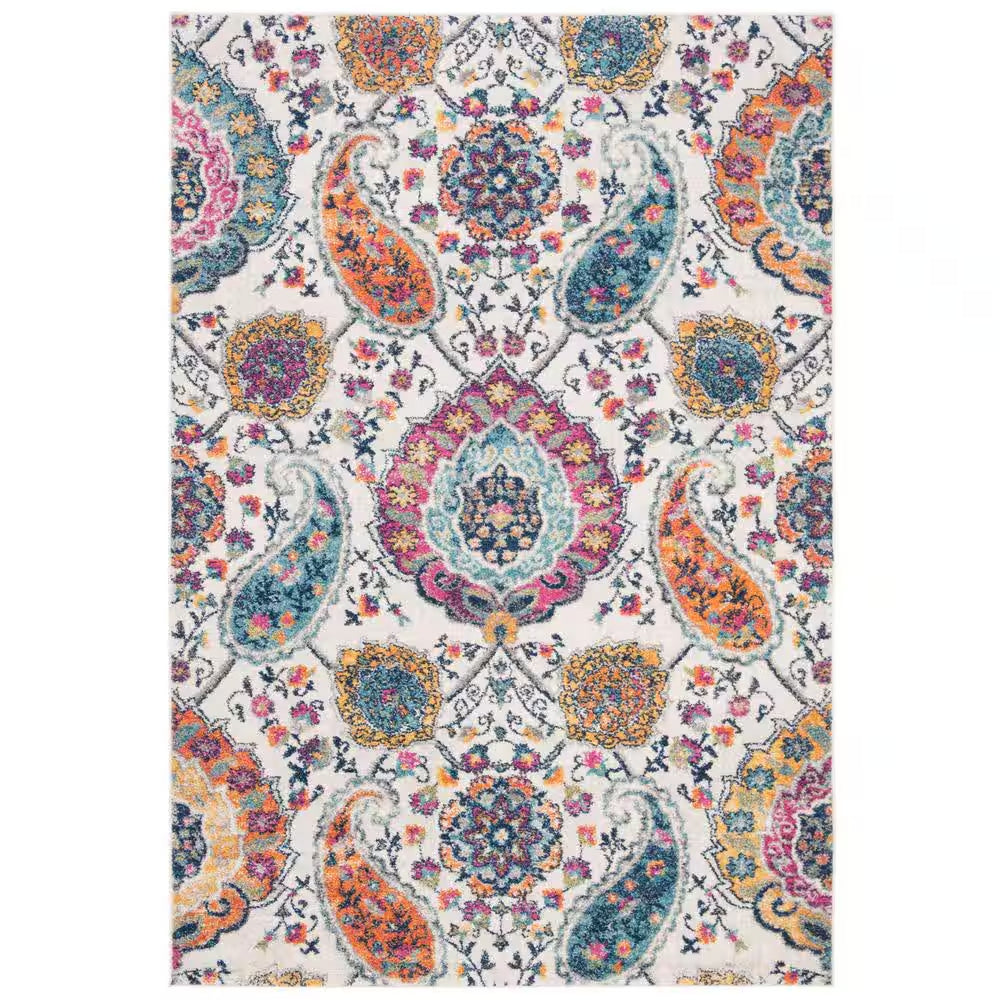 Madison Cream/Light Gray 7 Ft. X 9 Ft. Border Area Rug