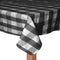 Linens Farm Check 100 Cotton Table Cloth Black 70 round Round