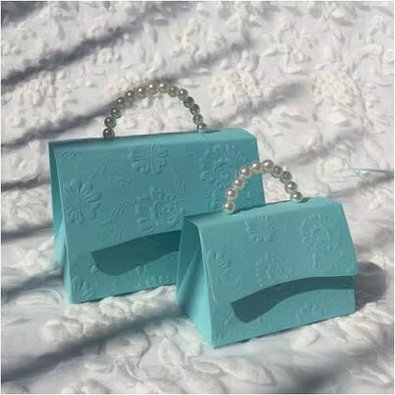 10Pcs Portable Wedding Party Favor Boxes Chocolate Treat Candy Boxes with Ribbons for Wedding Bridal Shower Baby Shower Birthday