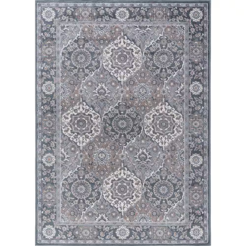 Madison Oriental Gray 8 Ft. round Indoor Area Rug