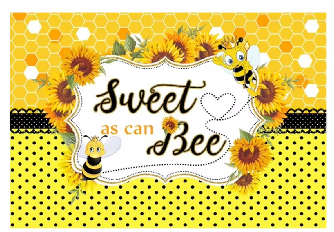 Maya the Bee Photography Background Sunflowers Baby Bee Day Newborn Backdrops Photo Studio Birthday Party Backdrops Custom