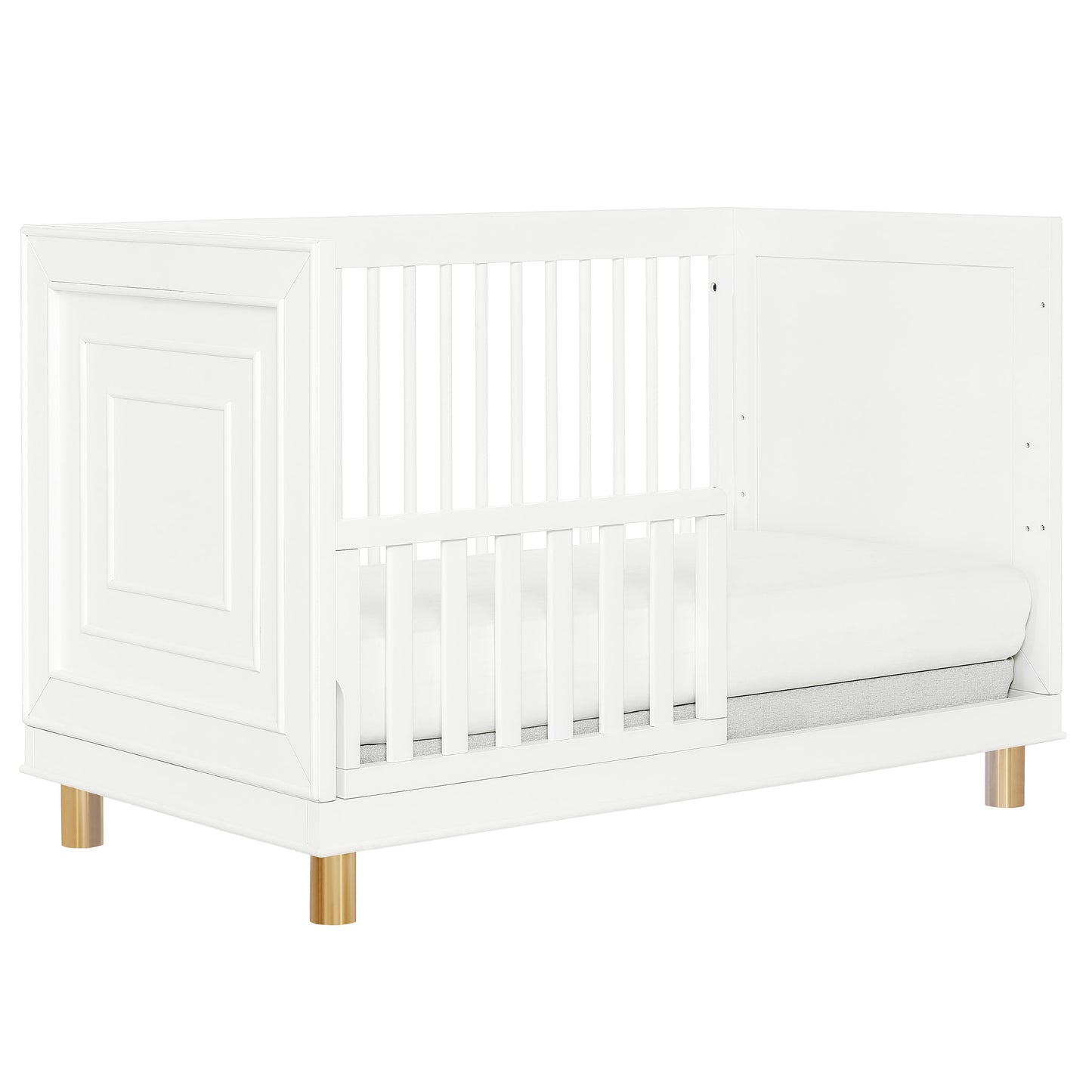Art Deco Crib in White/Gold