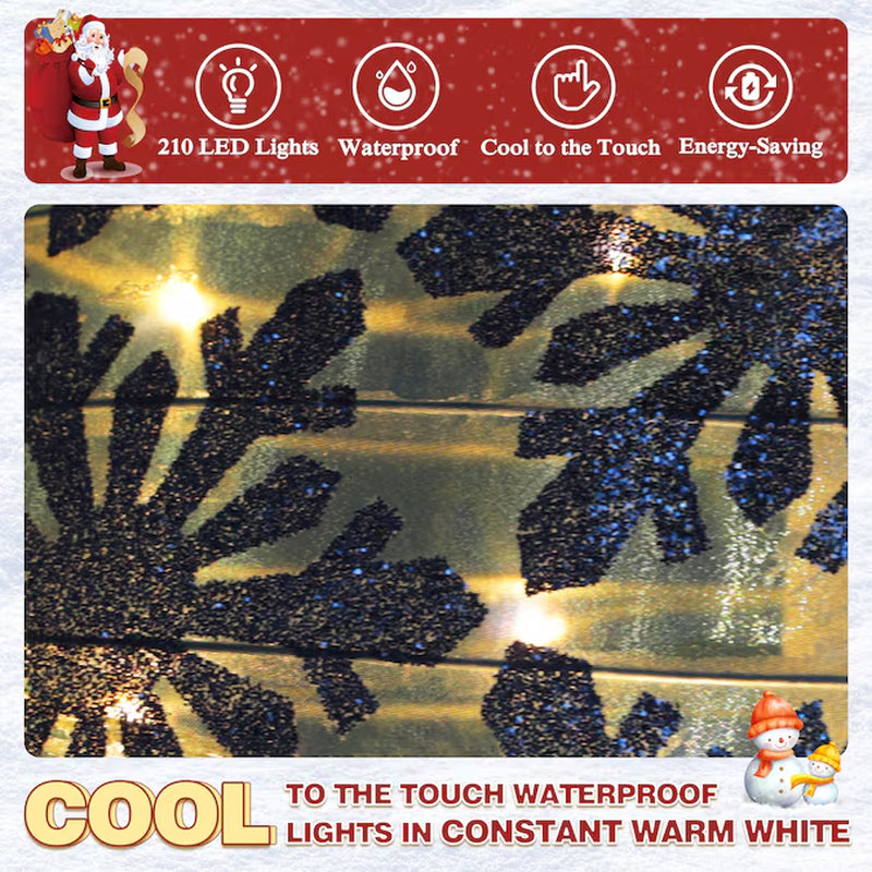 63-In Ornament Free Standing Decoration with White LED Lights