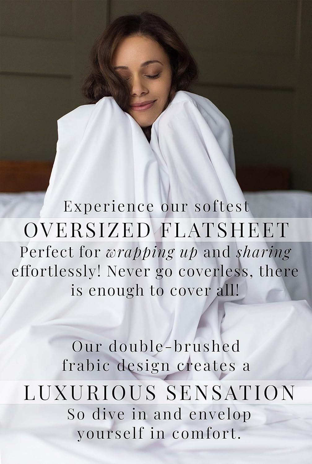 White King Flat Sheet Only, 132" X 110" Oversized Top Sheets, Hotel Collection Bedding, California/King Top Sheet Stays Tucked on Toppers, Pillow Tops, White Flat Sheets