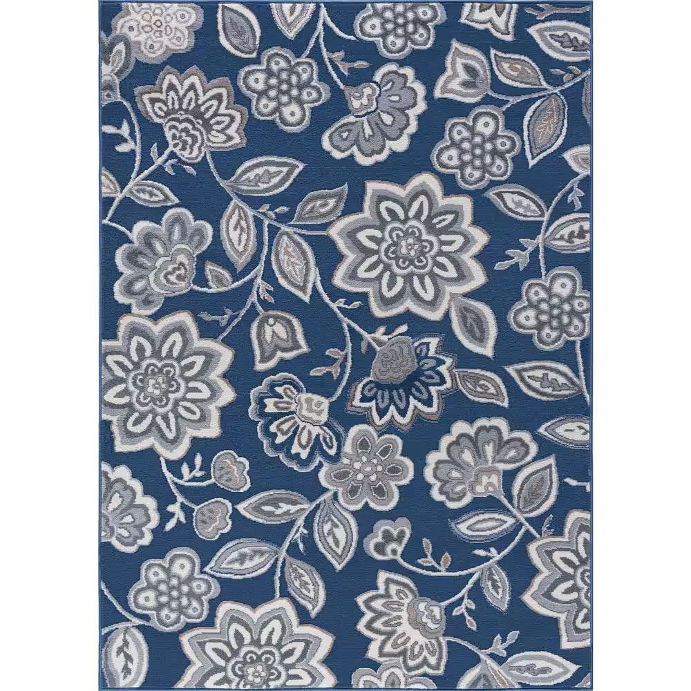 Madison Floral Cream 5 Ft. X 7 Ft. Indoor Area Rug