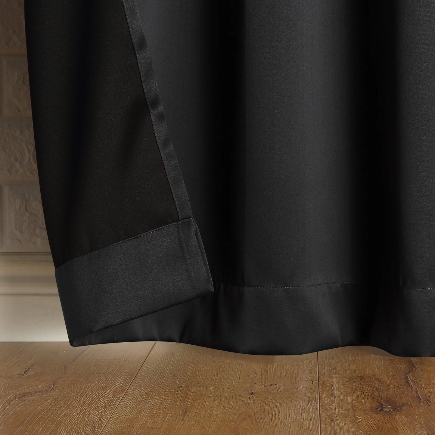 Avery 100% Blackout Rod Pocket Single Curtain Panel, 40" X 84", Coal