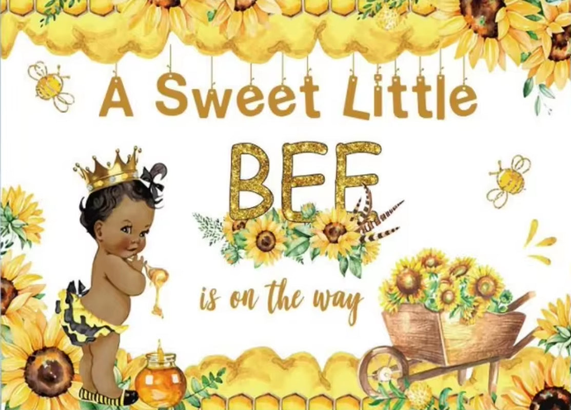 Maya the Bee Photography Background Sunflowers Baby Bee Day Newborn Backdrops Photo Studio Birthday Party Backdrops Custom