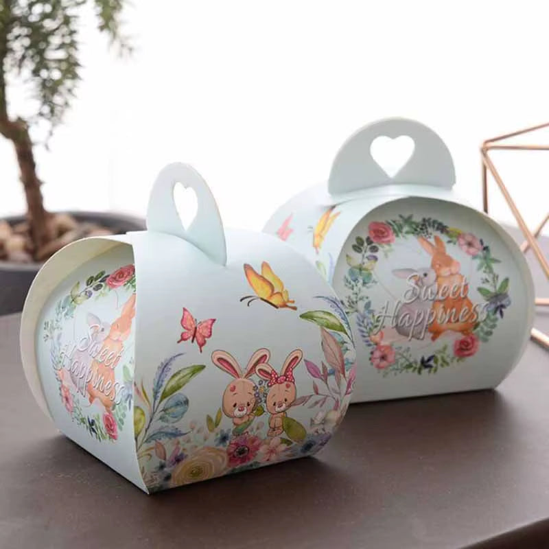 10Pcs 5.5X5.5X6.5Cm Paper Candy Box Flamingo Chocolate Gift Box for Baby Shower Birthday Wedding Party Supplies