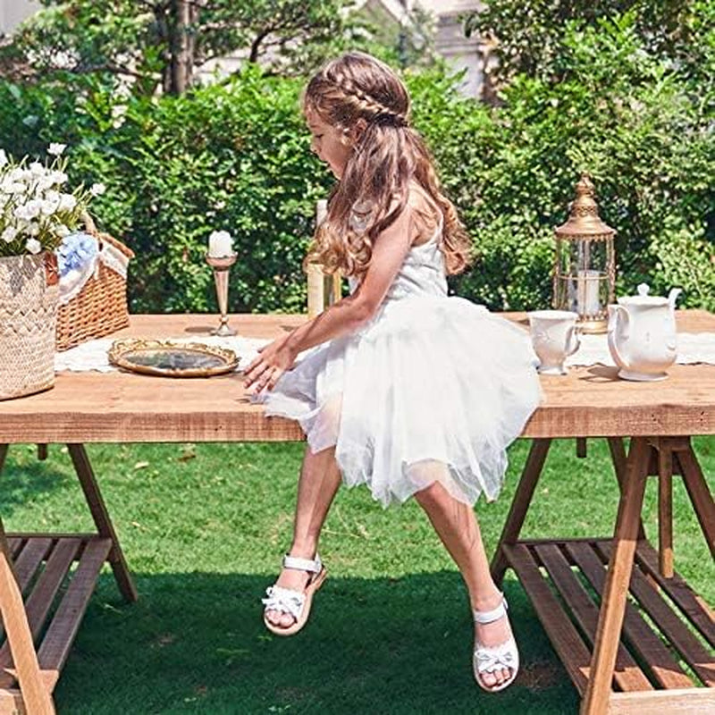 Toddler Girl Sandals - Little Girl Easter Summer Dress Shoes Lightweight Open Toe Beach Holiday.