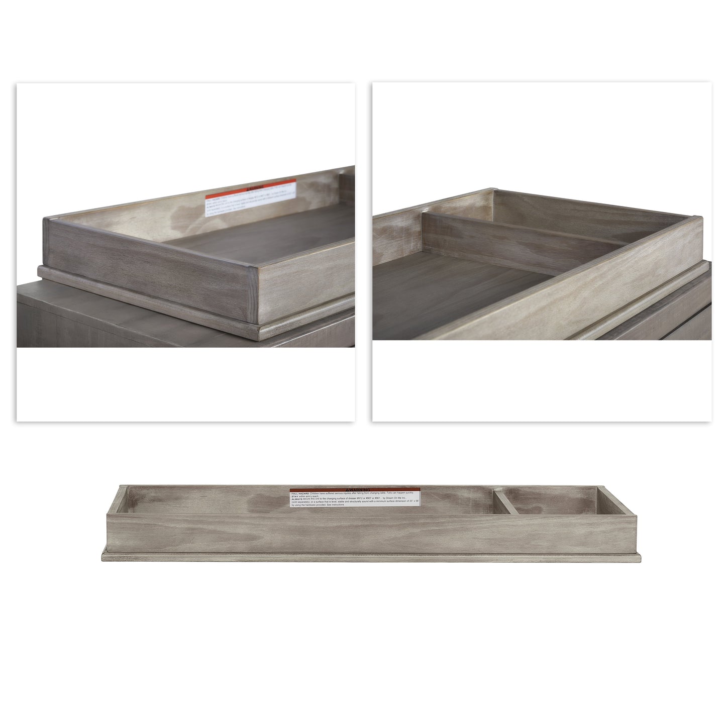 Evolur Mid Century Changing Tray, Windsor Oak Grey