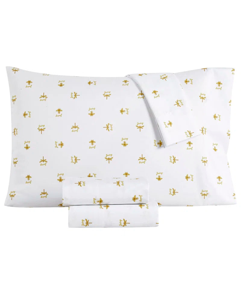 Juicy Couture Bee Design Soft Microfiber Sheet Set
