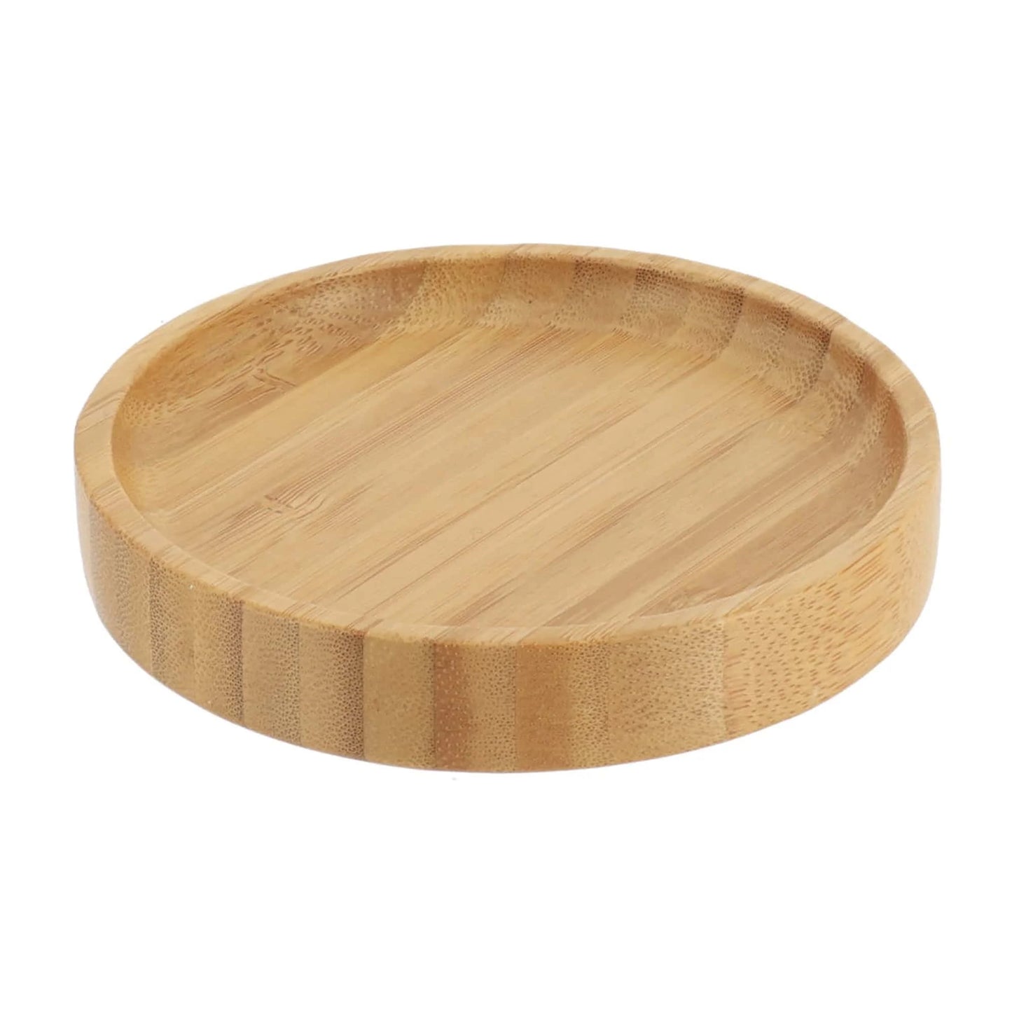 Natural Bamboo Soap Dish - Eco-Conscious Wooden Bar Soap Holder, Elegant round Design - Perfect Accessory for Bathroom & Kitchen Sinks, Durable Tray for Soap Storage