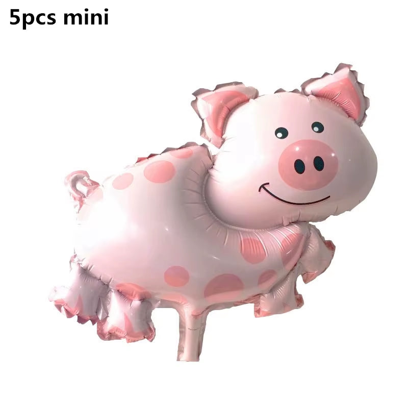 Baby Shower Farm Animals Theme Party Favors Decorations with Balloon Cartoon Disposable Tableware Sets Birthday Party Supplies