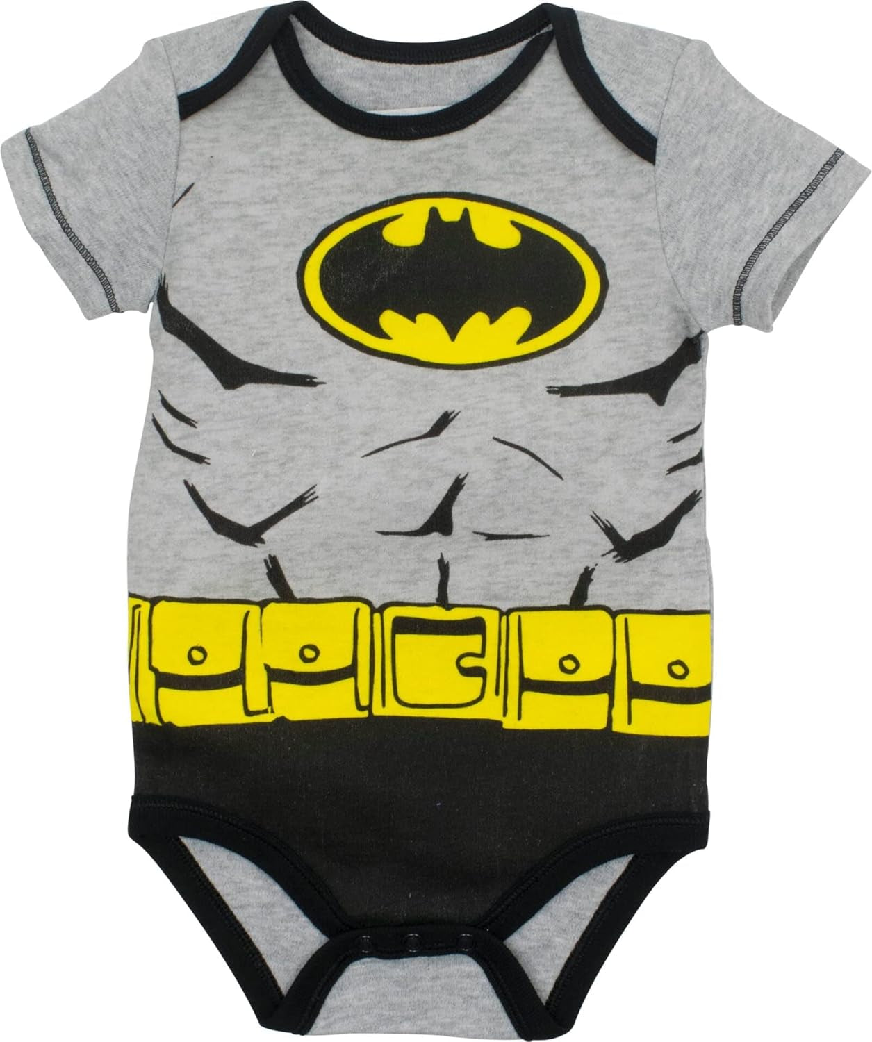 Justice League DC Comics Baby 5 Pack Cosplay Costume Bodysuits Newborn to Infant Sizes (Newborn - 24 Months)