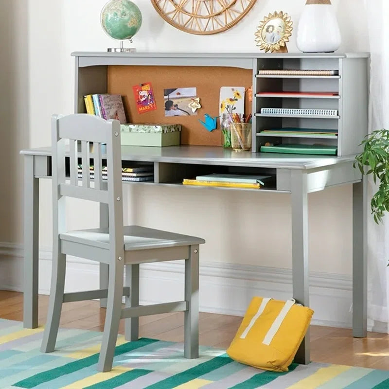 Kids Media Desk Hutch and Chair Set