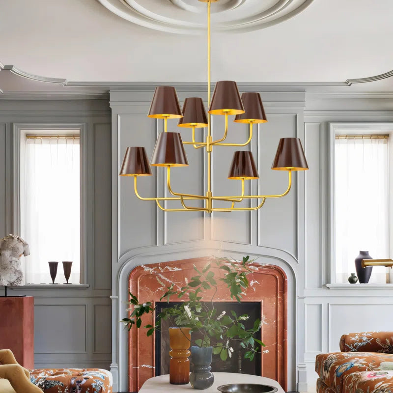 Corina 8-Light Dimmable Tiered Chandelier