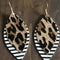 PU Leather Leaf Dangle Earrings