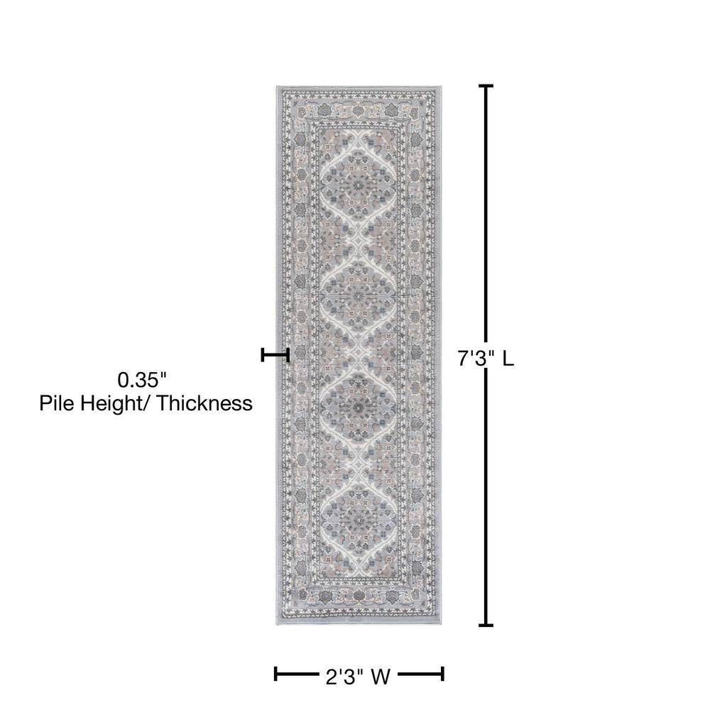 Madison Oriental Gray 2 Ft. X 8 Ft. Indoor Runner Rug