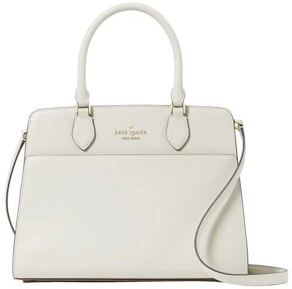 Kate Spade Madison Medium Top Zip Satchel Crossbody Black Saffiano Leather