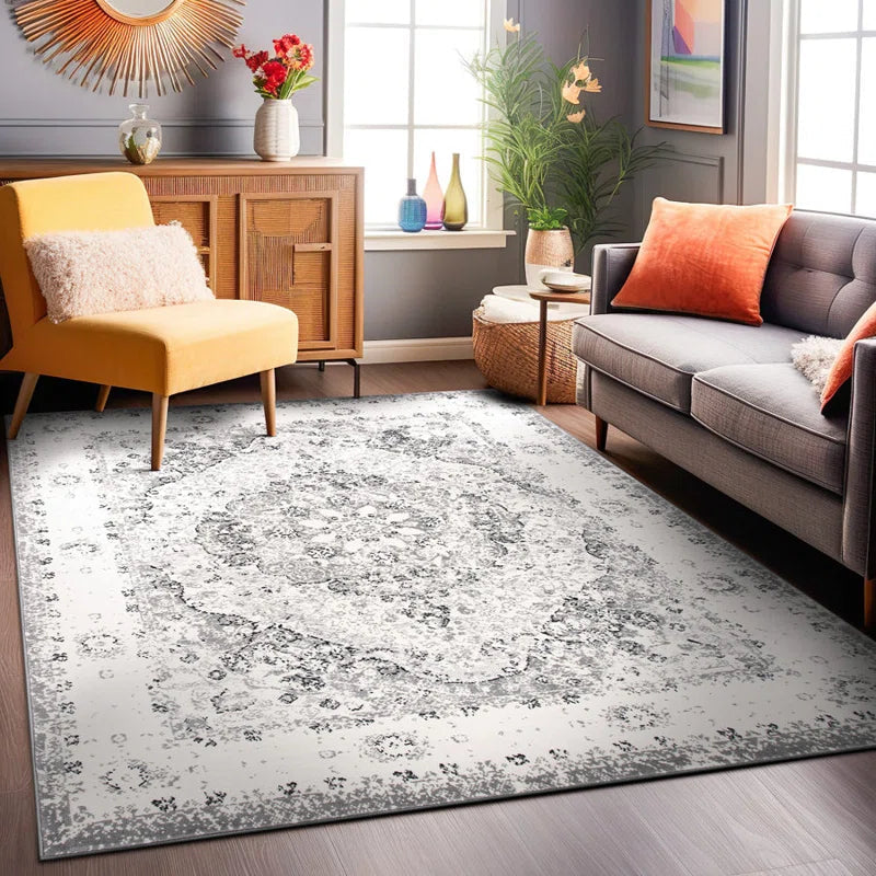 Hector Performance Oriental Gray/Ivory/Black Indoor Rug