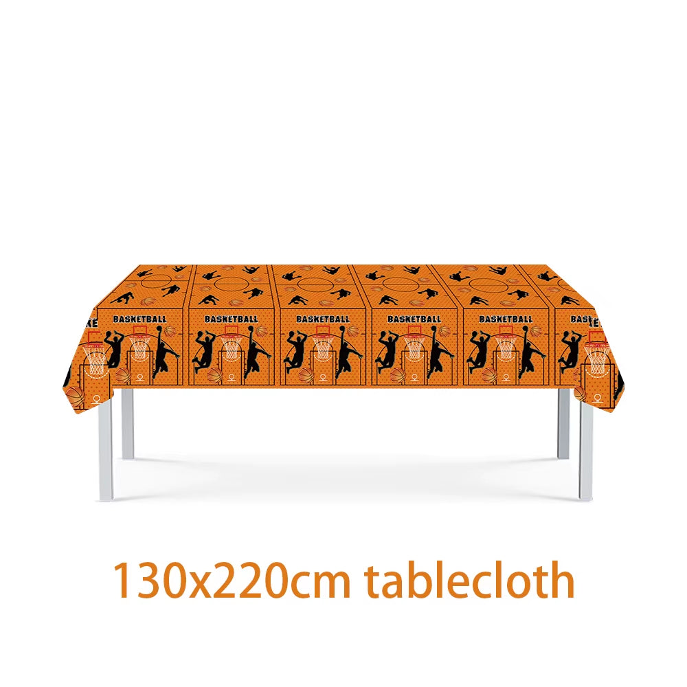 Basketball Theme Birthday Decorations Party Disposable Tableware Paper Napkins Cups Plates Tablecloths Straw