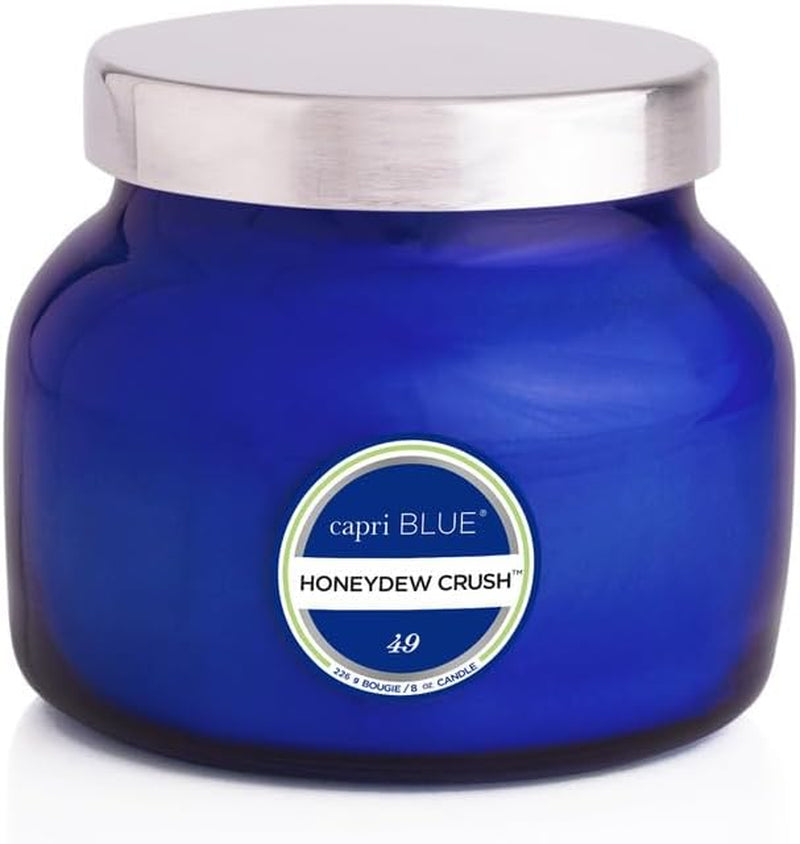 Signature Jar Candles - Long Lasting Soy Wax Blend - Luxury Tropical Scented Candles - Comes in Blue Decorative Glass Jar (Havana Vanilla, 8 Oz)