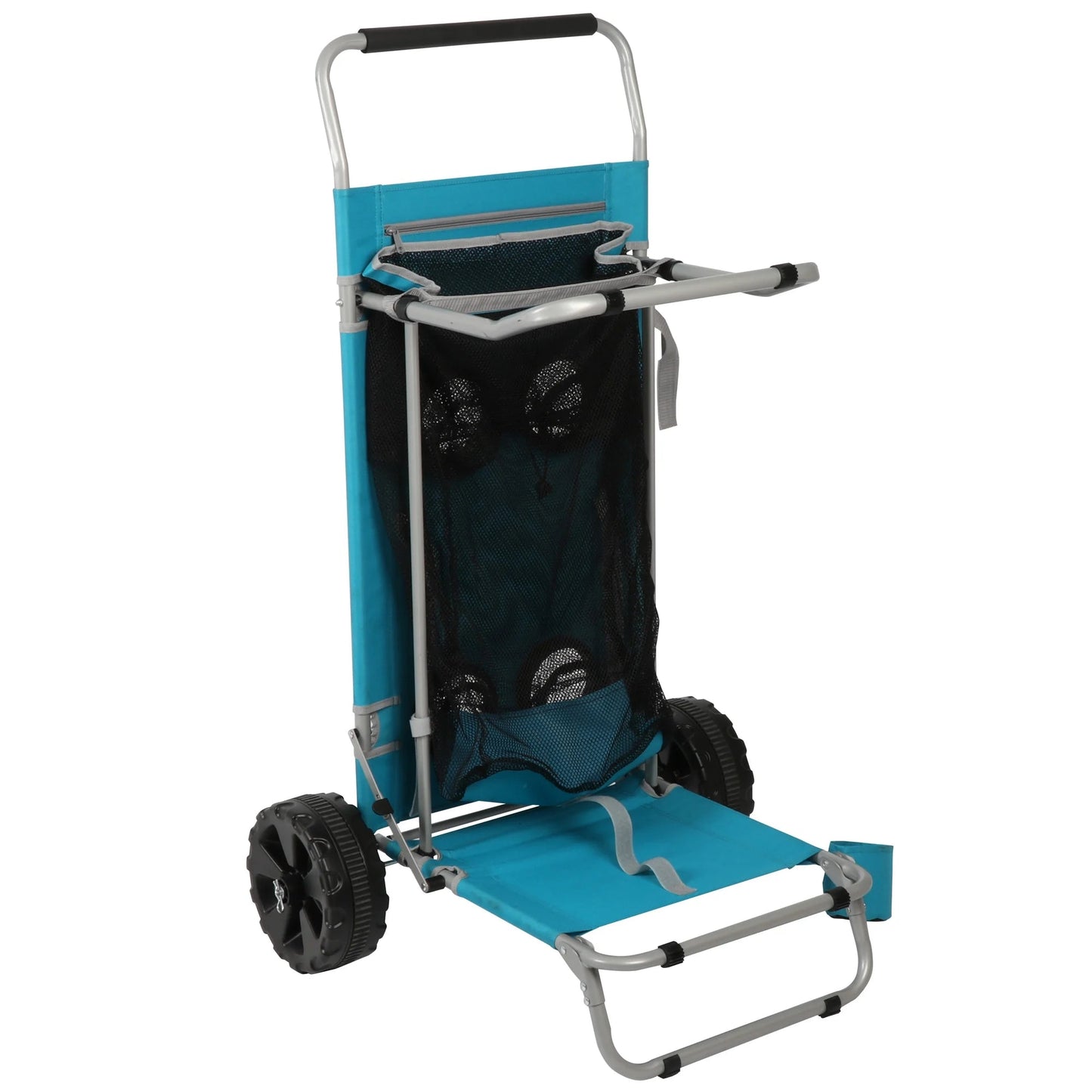 Sand Island Convertible Beach Cart, Blue, Outdoor Camping Wagon, Adult, Steel Tubing, 43.5In Height