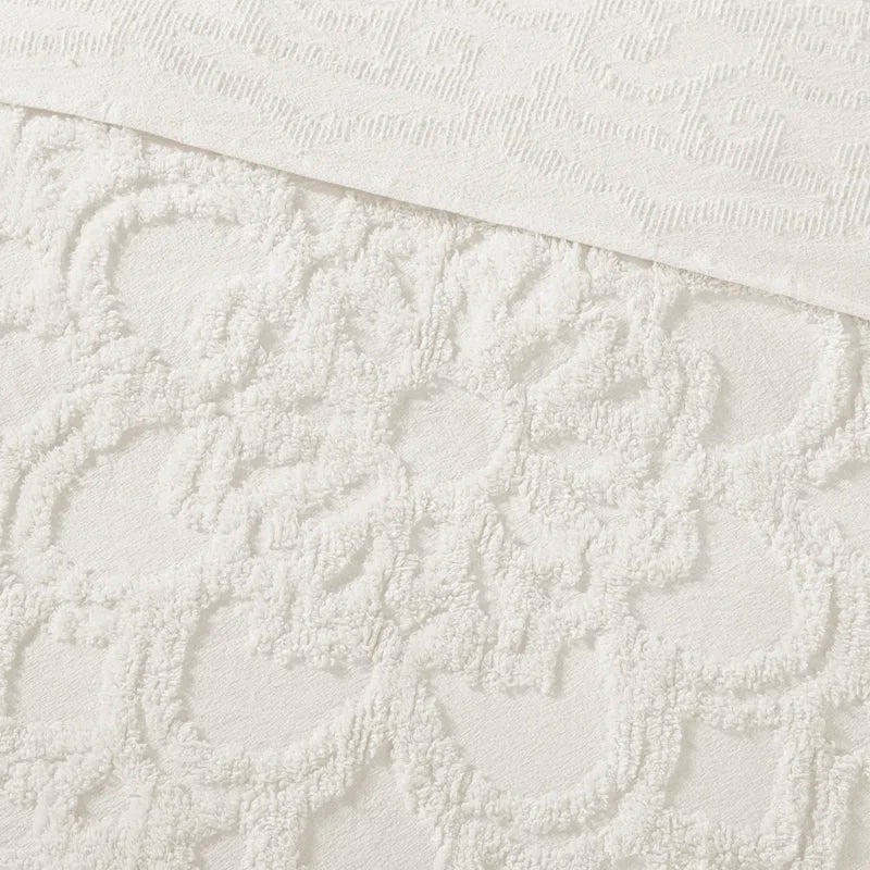 Laetitia Tufted Cotton Chenille Medallion Comforter Set