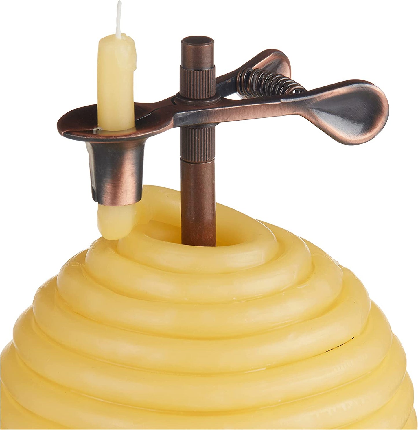 60-Hour round Candle, Eco-Friendly Natural Beeswax with Cotton Wick,Yellow