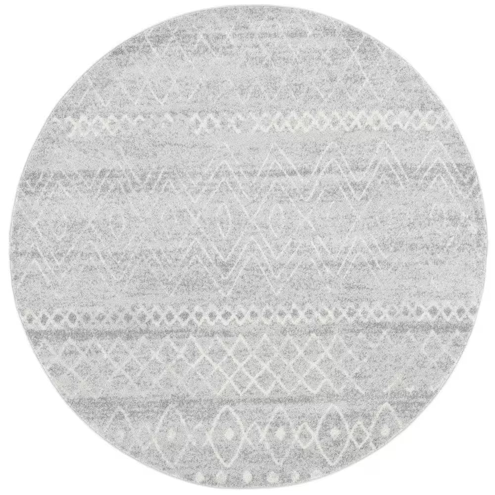 Madison Ivory/Fuchsia 5 Ft. X 8 Ft. Geometric Area Rug
