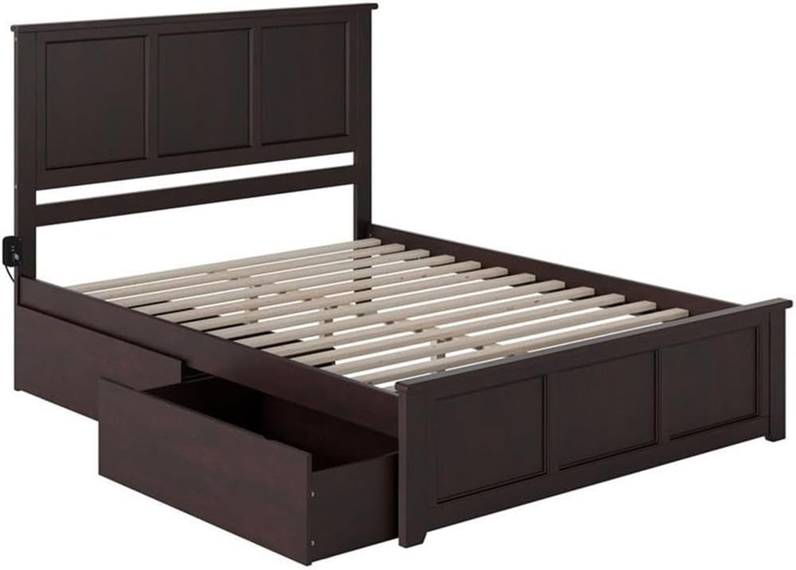 AFI Madison Queen Storage Platform Bed in Espresso