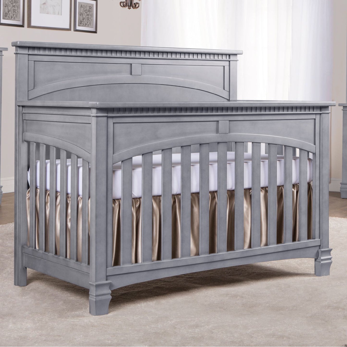 Santa Fe 5-In-1 Convertible Crib, Storm Grey