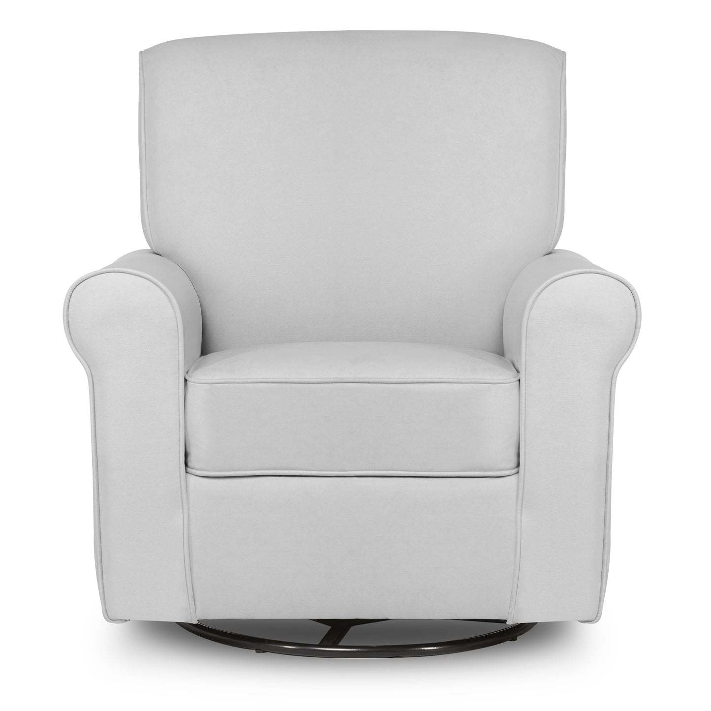 London Upholstered 360 Swivel L Glider I Rocker I Nursery Glider I Durable Soft Fabric in Gray Finish